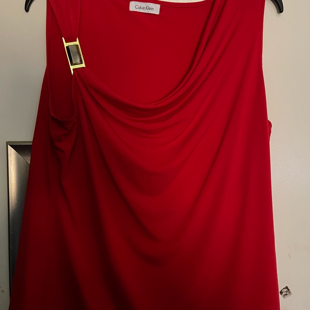 Calvin Klein, Draped Neckline sleeveless top